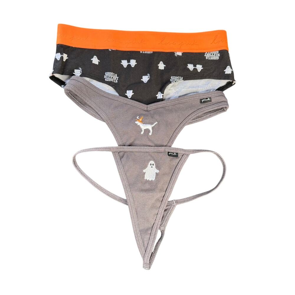 VS PINK S/M Spooky Cute Panty Bundle 4 Rare Seasonal Limited Goth Emo Intimates